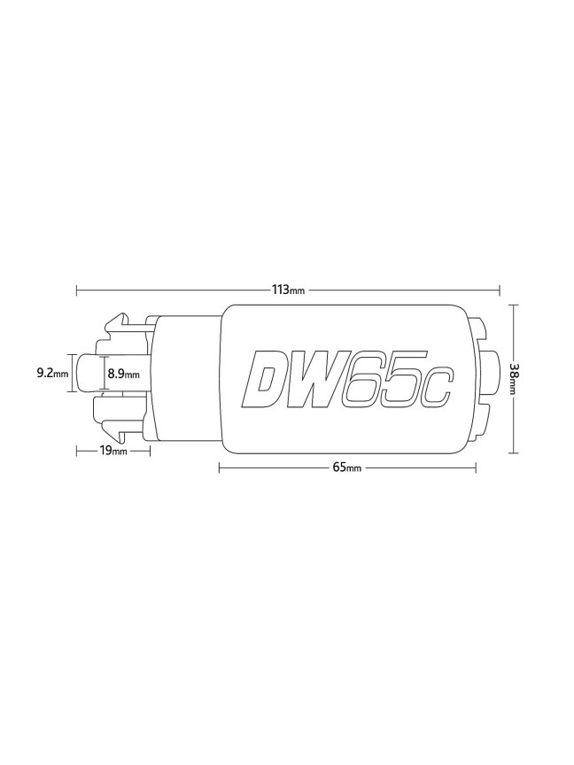 9-652-1008 Kuro siurblys DW65c 265lph Subaru Impreza WRX 08-14 / Sti 08-21 / Legacy GT 05-09 1
