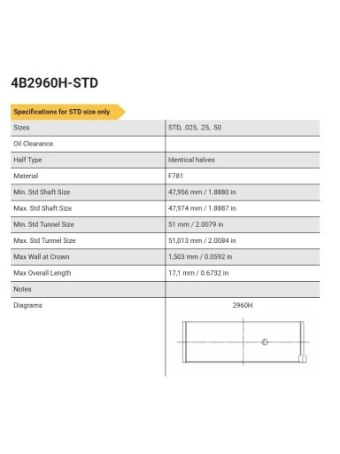ACL švaistikliniai indėklai 4B2960H NISSAN SR20DE SR20DET