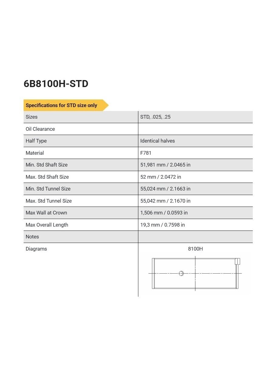ACL švaistikliniai indėklai 6B8100H Toyota 2JZ-GE 2JZ-GTE 1 ACL švaistikliniai indėklai 6B8100H Toyota 2JZ-GE 2JZ-GTE 1