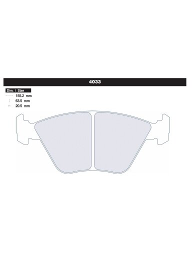 Carbone Lorraine brake pads 4033 Front BMW E46 / Z3 / E90 / E92