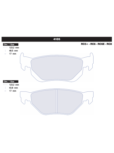 Carbone Lorraine brake pads 4105 Rear BMW E87 / E90