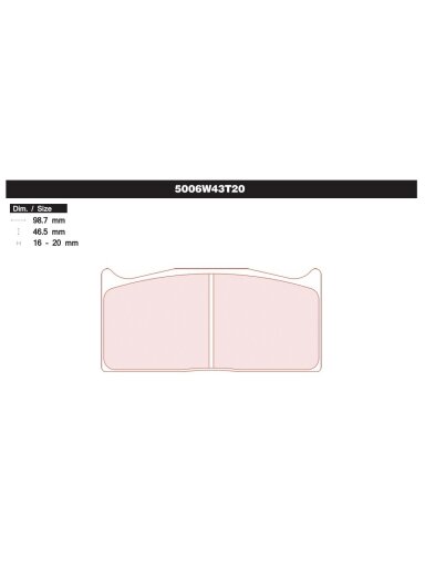 Carbone Lorraine brake pads 5006W43T20 Rear Mitsubishi EVO Brembo VO brakes