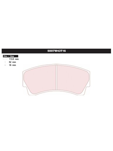 Carbone Lorraine stabdžių trinkelės 5007W43T16 galinės Subaru Sti N12 / N14