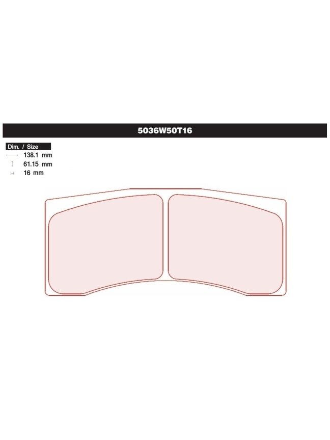 Carbone Lorraine brake pads 5036W50T16 Skoda Fabia R5 / Ford Fiesta R5 / Hyundai i20 R5 1