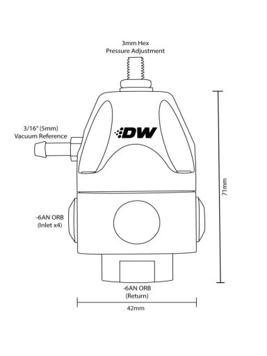 Deatschwerks kuro slėgio reguliatorius DWR1000c