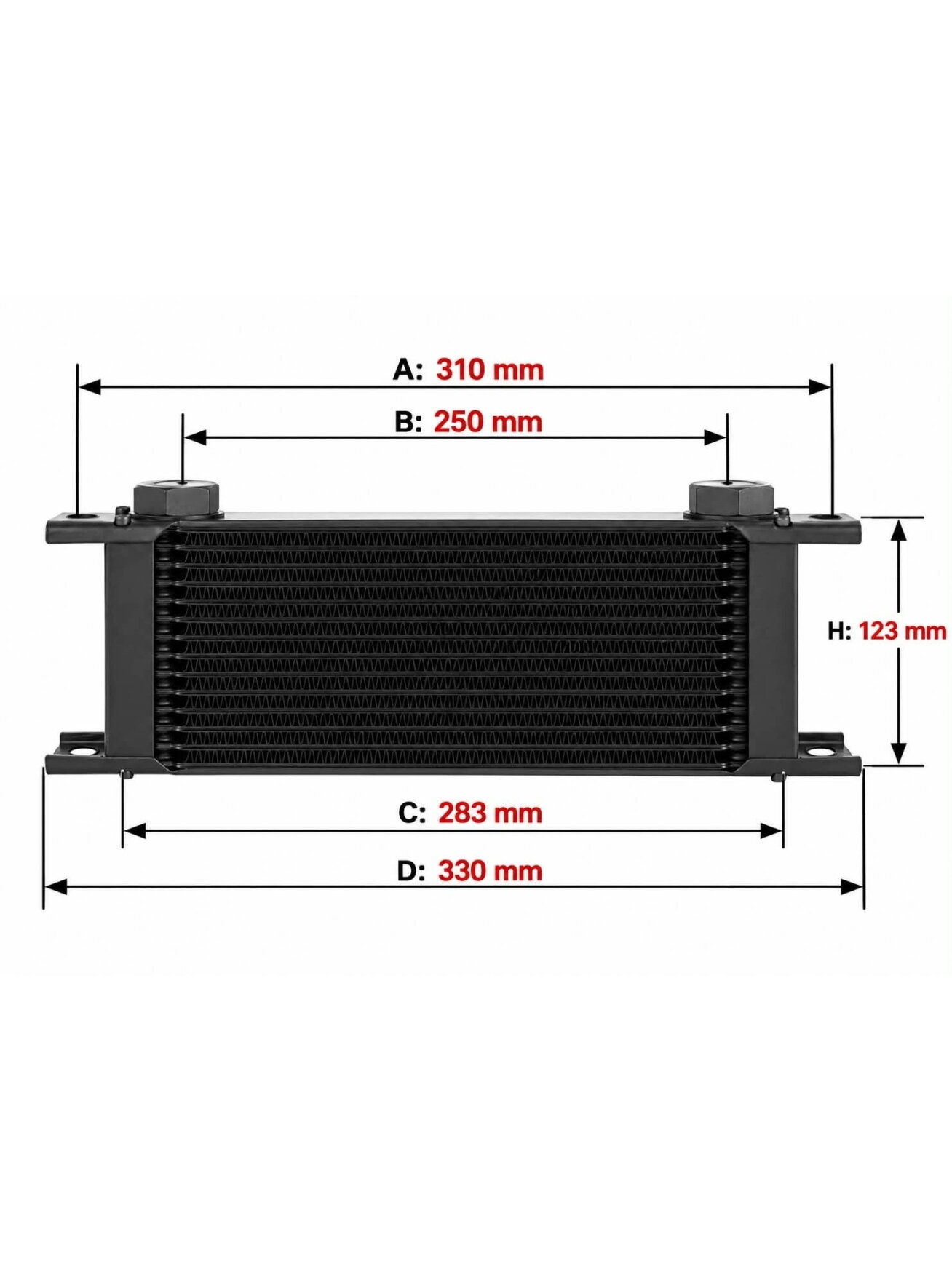 Setrab Proline alyvos aušintuvas 16 eilių - 330mm 1 Setrab Proline alyvos aušintuvas 16 eilių - 330mm 1