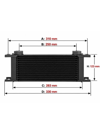 Setrab Proline alyvos aušintuvas 16 eilių - 330mm