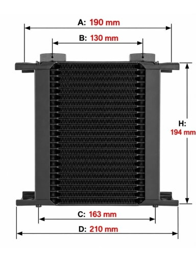 Setrab Proline alyvos aušintuvas 25 eilių - 210mm