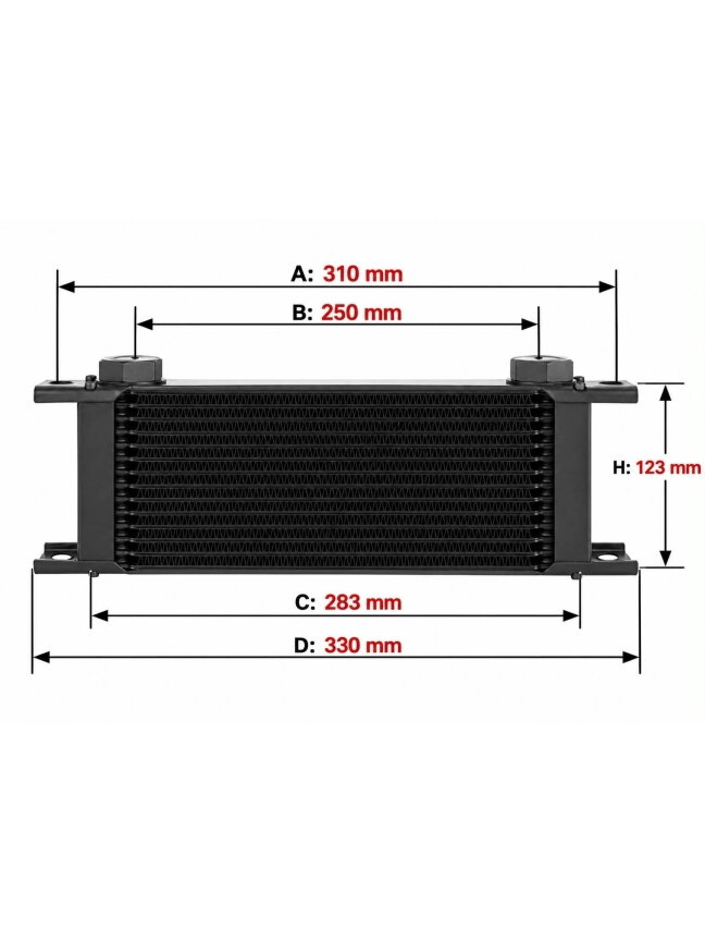 Setrab Proline alyvos aušintuvas 16 eilių - 330mm 1 Setrab Proline alyvos aušintuvas 16 eilių - 330mm 1
