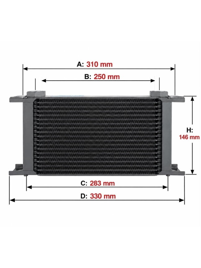 Setrab Proline alyvos aušintuvas 19 eilių - 330mm 1 Setrab Proline alyvos aušintuvas 19 eilių - 330mm 1