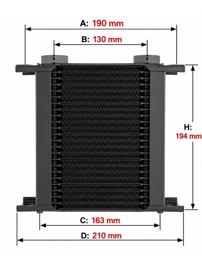 Setrab Proline alyvos aušintuvas 25 eilių - 210mm 1 Setrab Proline alyvos aušintuvas 25 eilių - 210mm 1