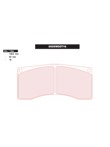 Carbone Lorraine brake pads 5005W50T16 Skoda Fabia Rally2 / Toyota Yaris GR Rally2